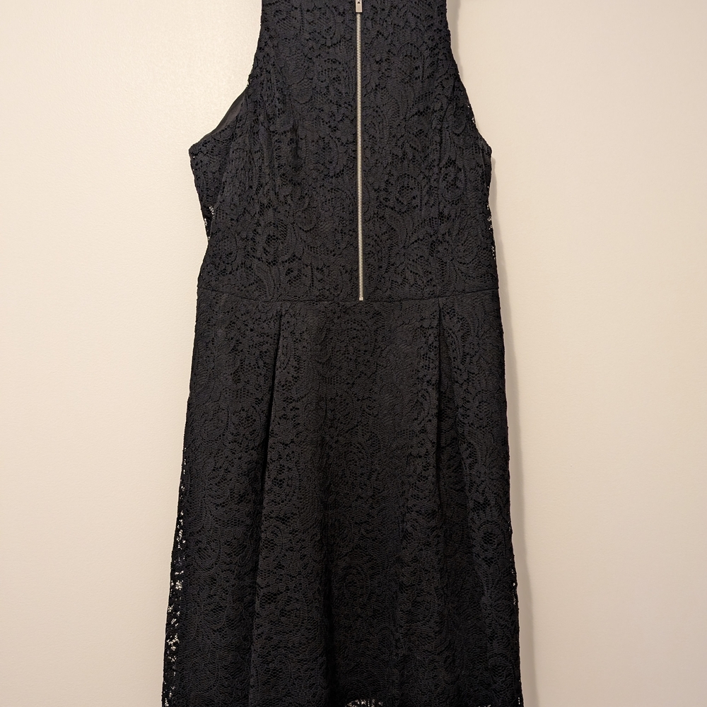 Express Black Lace Backless Dress